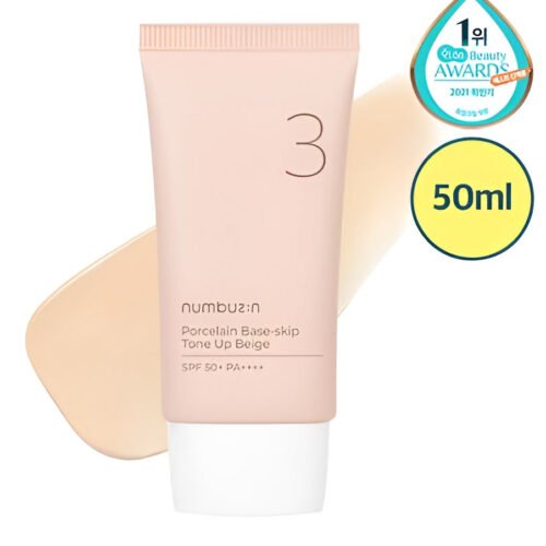 numbuzin No.3 Porcelain Base Skip Tone Up Beige SPF50+ PA++++ 50ml