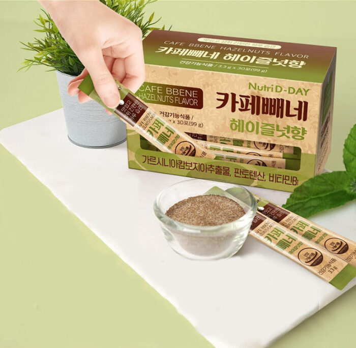NutriD-DAY Cafe Bbene Diet Food Hazelnut Flavor 3.3g*30sticks 99g