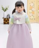 Girls' Purple Ribbon Hanbok Set AW116