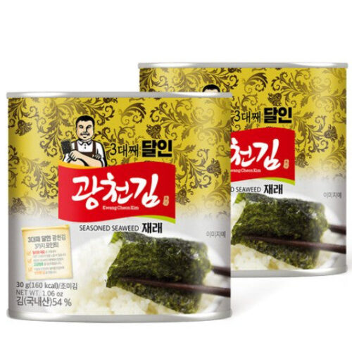 KWANGCHEONKIM 3rd Generation Traditional Canned Seaweed 30g*2can