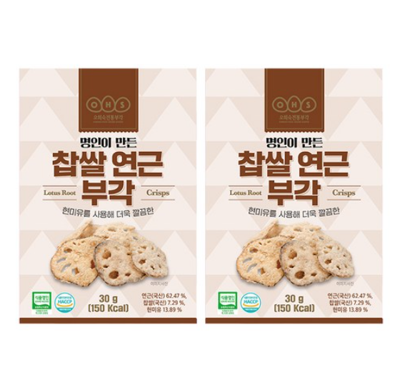 Oh Hee-sook Traditional Bugak Glutinous Rice Lotus Root Bugak 30g*2pcs - Image 3