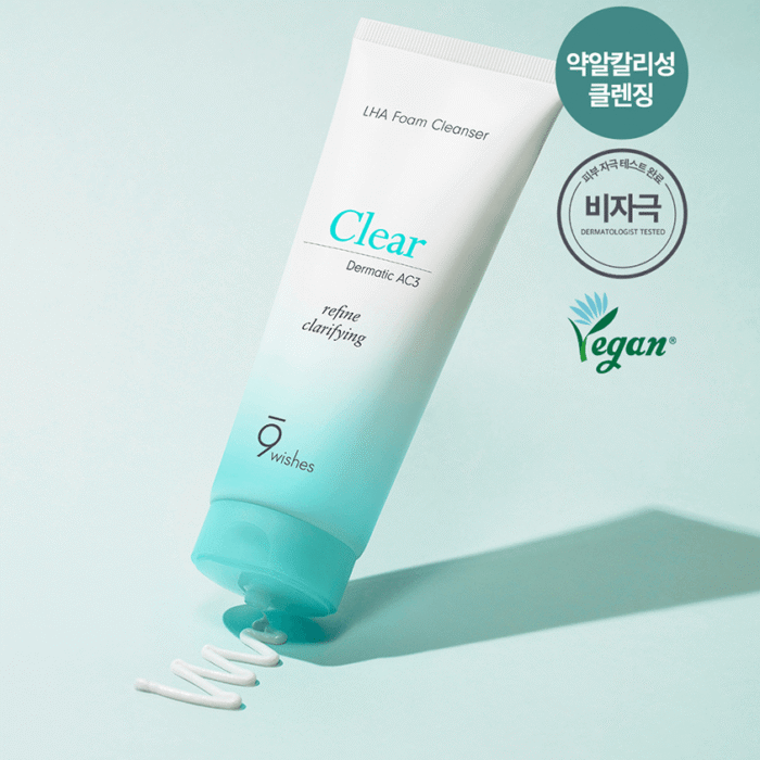 9wishes Dermatic AC3 Clear LHA Foam Cleanser 150ml - EmpressKorea