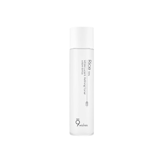 9wishes Rice 72% White Lucent Refining Toner 150ml - EmpressKorea