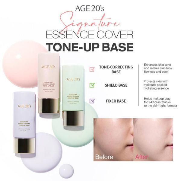 AGE20's Signature Essence Cover Tone-Up Base (3 Colors) 40ml - EmpressKorea
