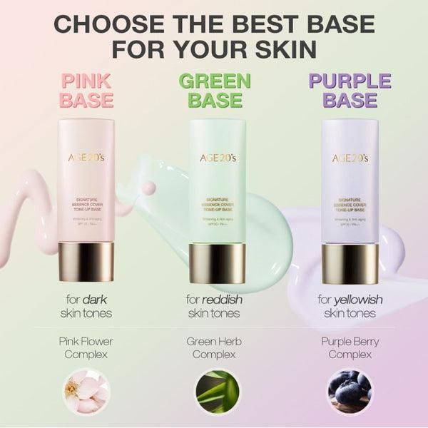 AGE20's Signature Essence Cover Tone-Up Base (3 Colors) 40ml - EmpressKorea