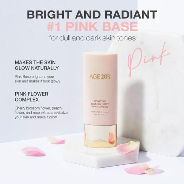 AGE20's Signature Essence Cover Tone-Up Base (3 Colors) 40ml - EmpressKorea