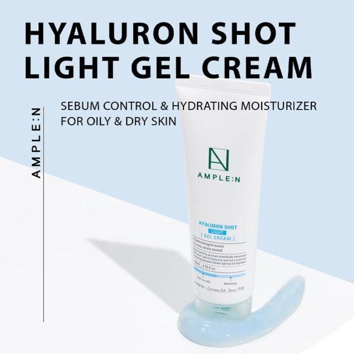 AMPLE:N Hyaluron Shot Light Gel Cream 80ml - EmpressKorea