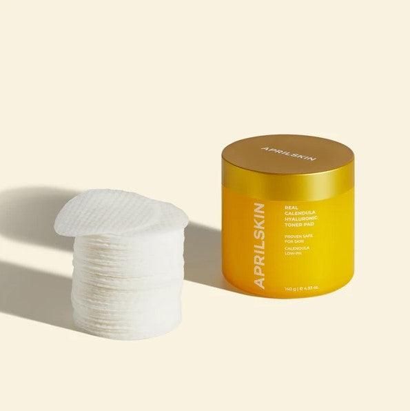APRILSKIN Real Calendula Hyaluronic Toner Pad 140g 60EA - EmpressKorea