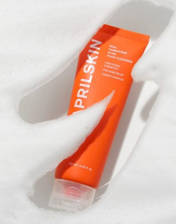 APRILSKIN Real Carrotene Acne Foam Cleanser 120ml - EmpressKorea