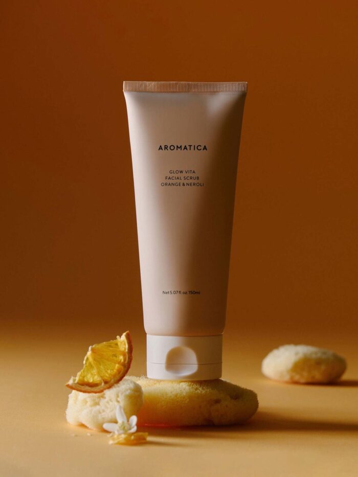 AROMATICA Glow Vita Facial Scrub Orange & Neroli 150ml - EmpressKorea