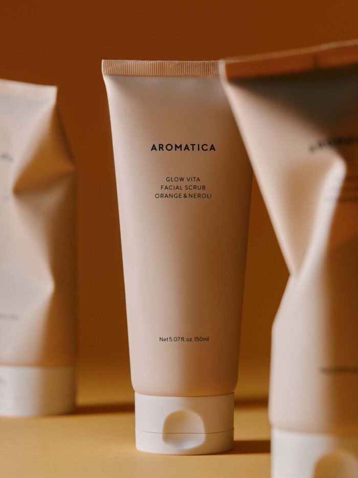 AROMATICA Glow Vita Facial Scrub Orange & Neroli 150ml - EmpressKorea