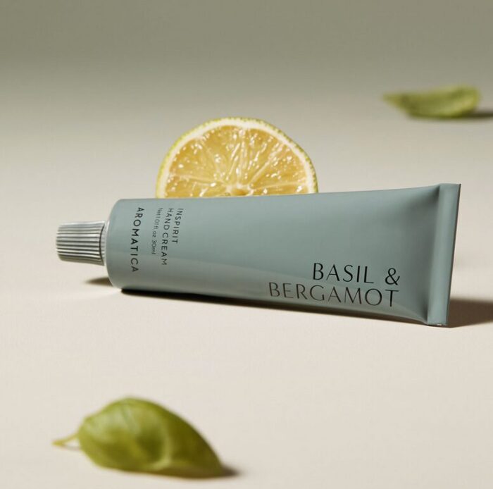 AROMATICA Inspirit Hand Cream Basil & Bergamot 30ml - EmpressKorea
