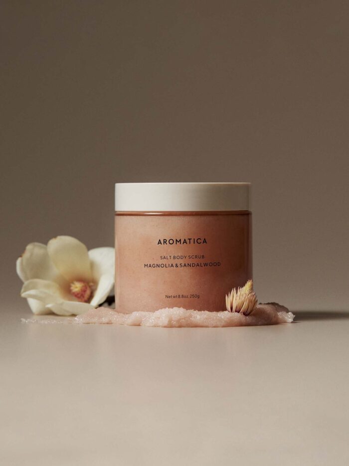 AROMATICA Salt Body Scrub Magnolia & Sandalwood 250g - EmpressKorea