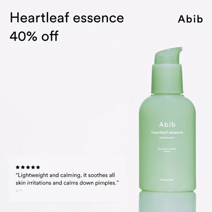 Abib Heartleaf Essence Calming Pump 50ml - EmpressKorea