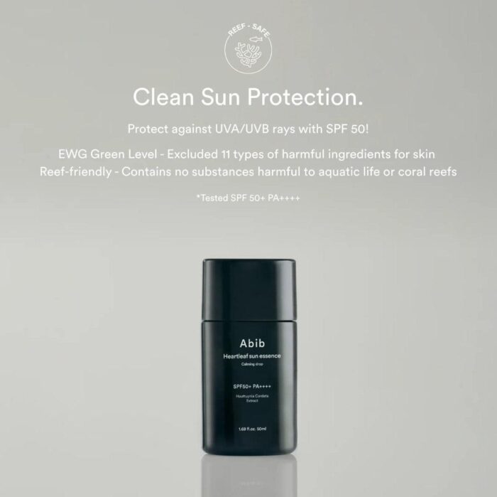 Abib Heartleaf Sun Essence Calming Drop SPF 50+ PA++++ 50ml - EmpressKorea