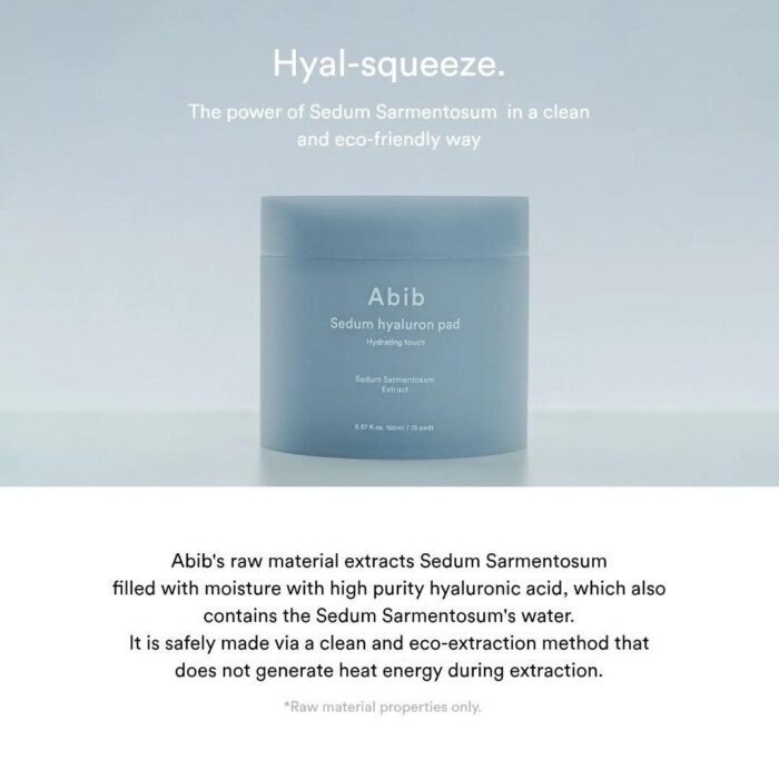Abib Sedum Hyaluron Pad Hydrating Touch 165ml 75EA - EmpressKorea