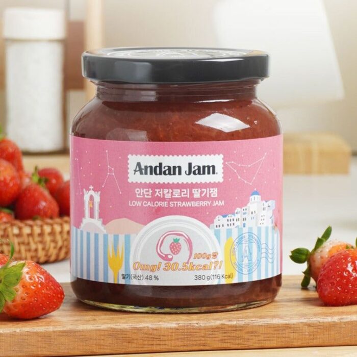 Andan Jam low-calorie strawberry jam, 380g - EmpressKorea