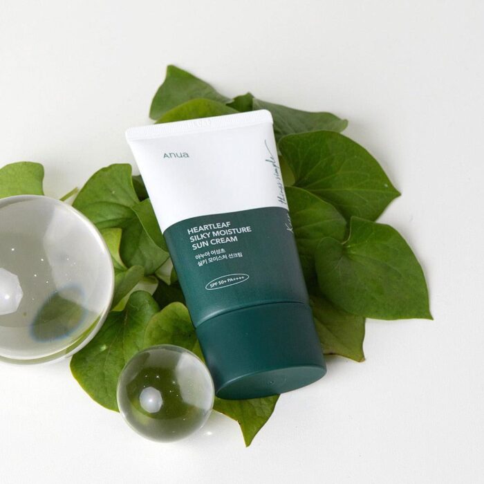 Anua Heartleaf Silky Moisture Sun Cream SPF 50+ PA++++ 50ml - EmpressKorea
