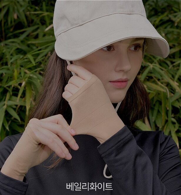 BAILY WHITE UV Blocking Golf Hand Cover Tosh Hand Cover Hand Cover Women Men Driving Mountain Climbing Bicycle Gloves Flesh Color - EmpressKorea