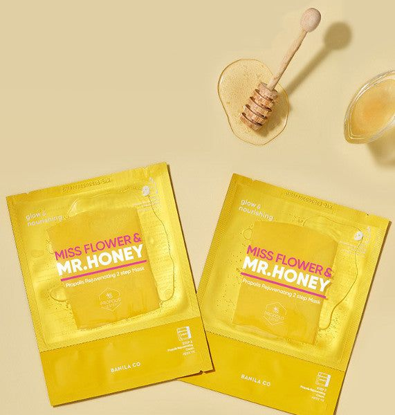 BANILA CO Miss Flower & Mr. Honey Propolis Rejuvenating 2 Step Mask Pack 25ml+2ml * 10pack - EmpressKorea
