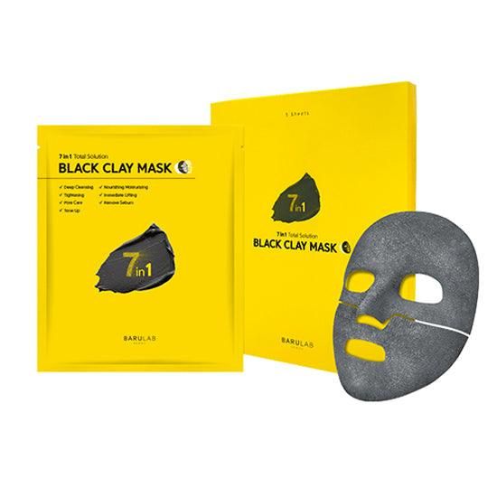 BARULAB 7 in 1 Total Solution Black Clay Mask 5EA - EmpressKorea