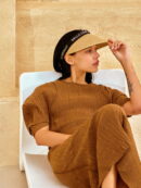 BBYB Raffia Sun Visor Cap (Natural) - EmpressKorea