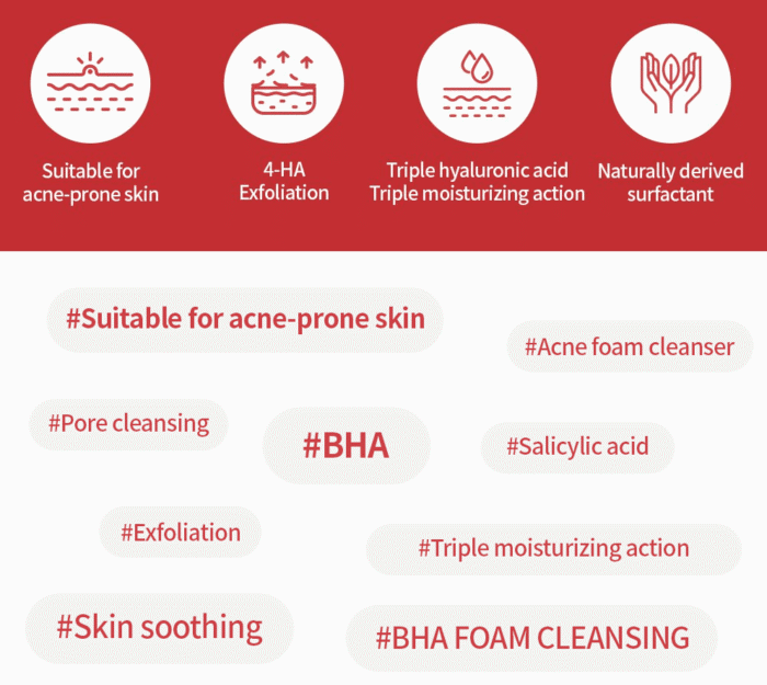 BENTON AC BHA Foam Cleansing 120ml - EmpressKorea