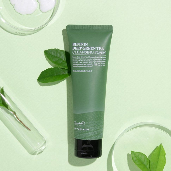 BENTON Deep Green Tea Cleansing Foam 120g - EmpressKorea