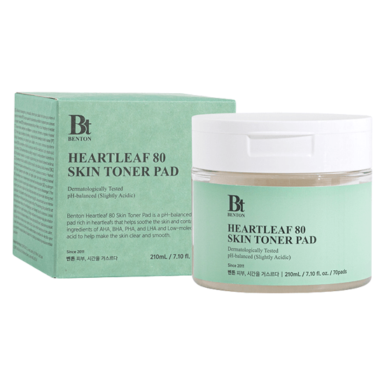 BENTON Heartleaf 80 Skin Toner Pad 210ml 70EA - EmpressKorea