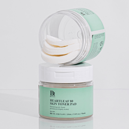 BENTON Heartleaf 80 Skin Toner Pad 210ml 70EA - EmpressKorea