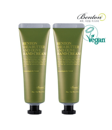 BENTON Shea Butter and Olive Hand Cream 50g*2ea - EmpressKorea