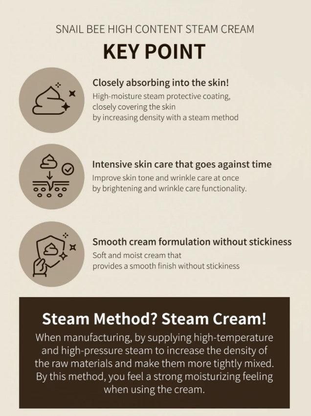 BENTON Snail Bee High Content Steam Cream 50g - EmpressKorea
