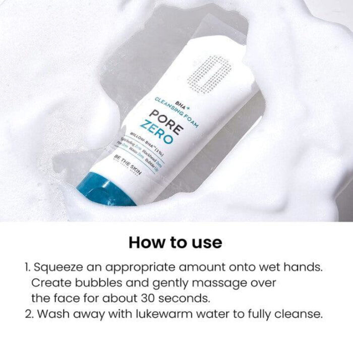 BE THE SKIN BHA+ Pore Zero Cleansing Foam 150g - EmpressKorea