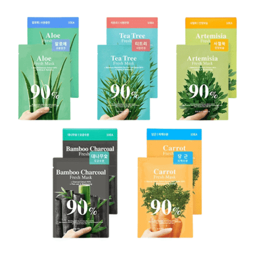 BRING GREEN 90% Fresh Mask (5 Types) 20g*10EA - EmpressKorea