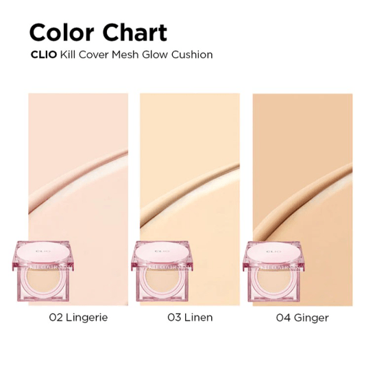 CLIO Kill Cover Mesh Glow Cushion with Refill SPF 50+ PA++++ (3 Colors) 15g - EmpressKorea