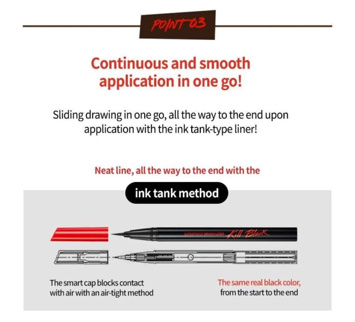 CLIO Superproof Brush Liner (2 Colors) 0.55ml - EmpressKorea