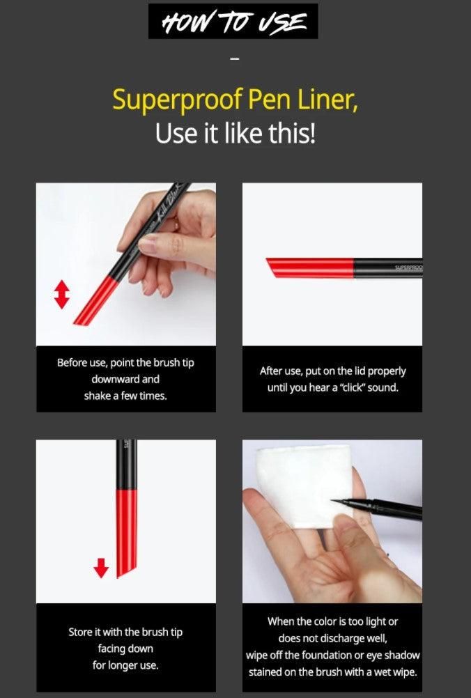 CLIO Superproof Pen Liner (4 Colors) 0.55ml - EmpressKorea