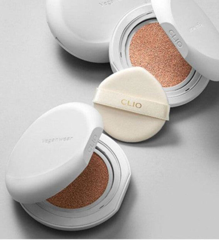 CLIO Veganwear Hyaluronic Serum Cushion No.4 Ginger  15g (with Refill) - EmpressKorea