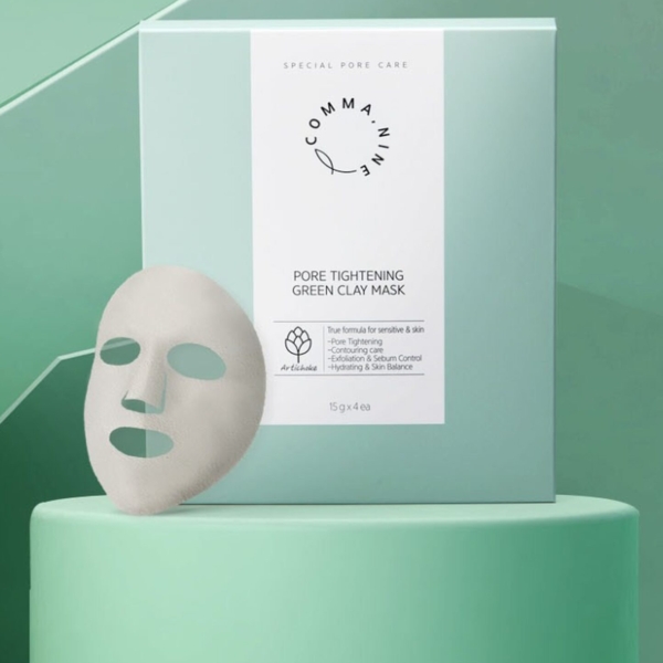 COMMA.NINE Pore Tightening Green Clay Mask 15g*4pack - EmpressKorea
