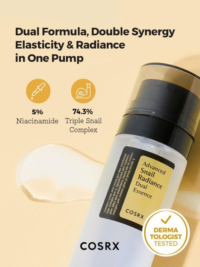 COSRX Advanced Snail Radiance Dual Essence 80ml - EmpressKorea