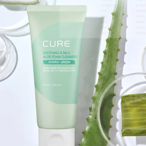 CURE Soothing & Mild Aloe Foam Cleanser 100ml - EmpressKorea
