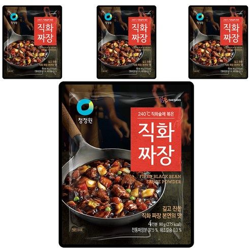 Chungjungwon Jjajang Powder, 80g, 4 pieces - EmpressKorea