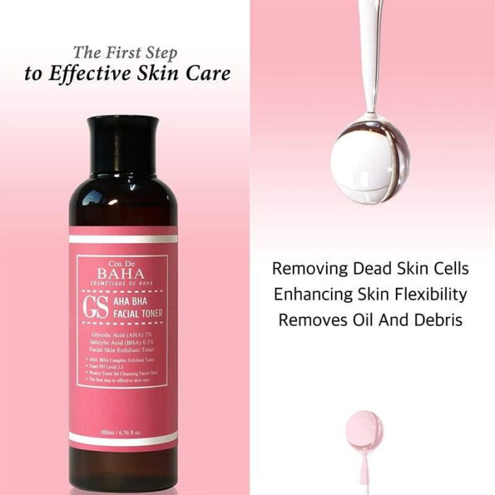 Cos De BAHA GS AHA BHA Facial Toner 200ml - EmpressKorea