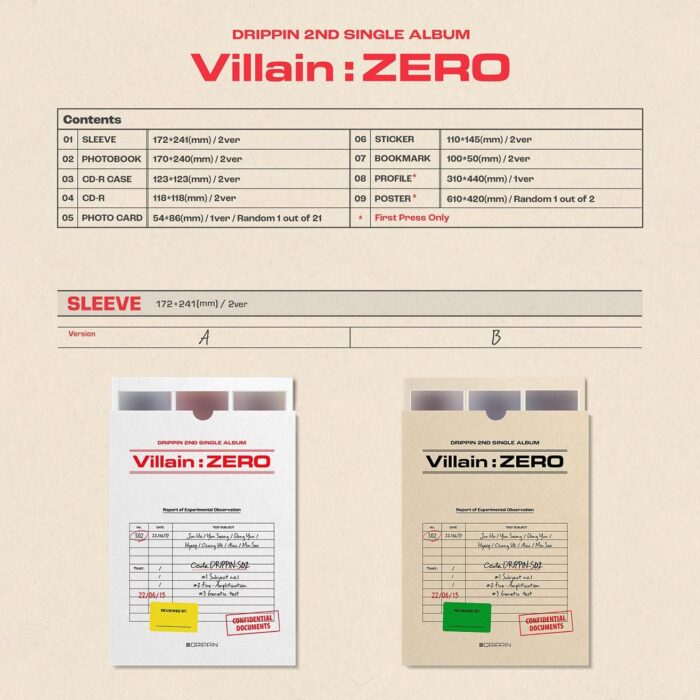 DRIPPIN - 2nd Single Album Villain: ZERO - EmpressKorea