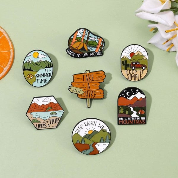 Damiano Camping Hiking Travel Character Badge - EmpressKorea