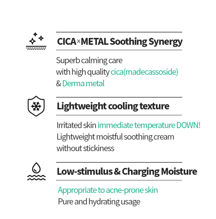 Dr.Different Cica Metal Quick Soothing Cream 50g - EmpressKorea