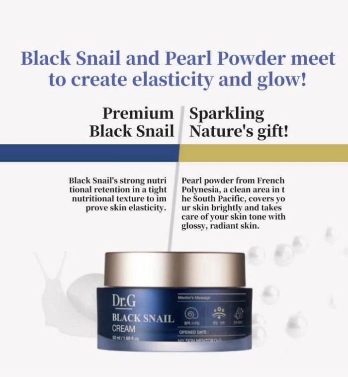 Dr.G Black Snail Cream 50ml - EmpressKorea