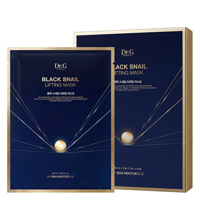Dr.G Black Snail Lifting Mask Sheet 28ml*10pcs - EmpressKorea