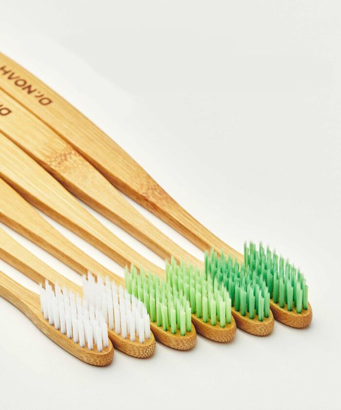 Dr.NOAH Maru Bamboo Toothbrush Standard 6pcs Eco-friendly Wooden Toothbrush - EmpressKorea