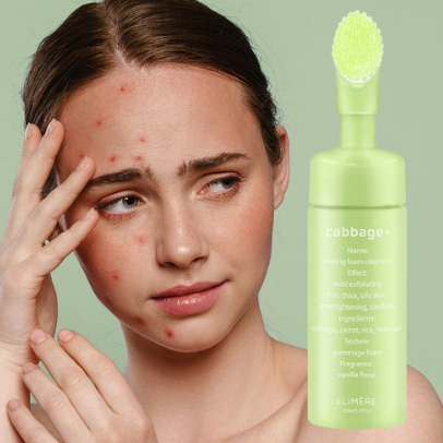 ELIMERE Cabbage Peeling Facial Exfoliation Foam Cleansing 150ml - EmpressKorea